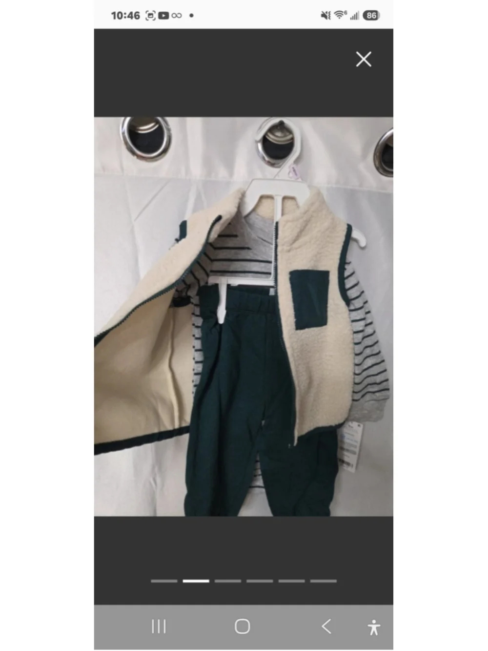 Baby Boy Carter's 3-Piece Vest Set 9 Months Green and Beige